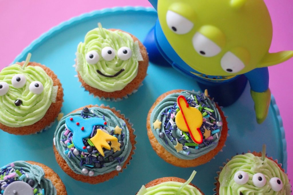 Toy Story Alien & Space Themed Cupcakes