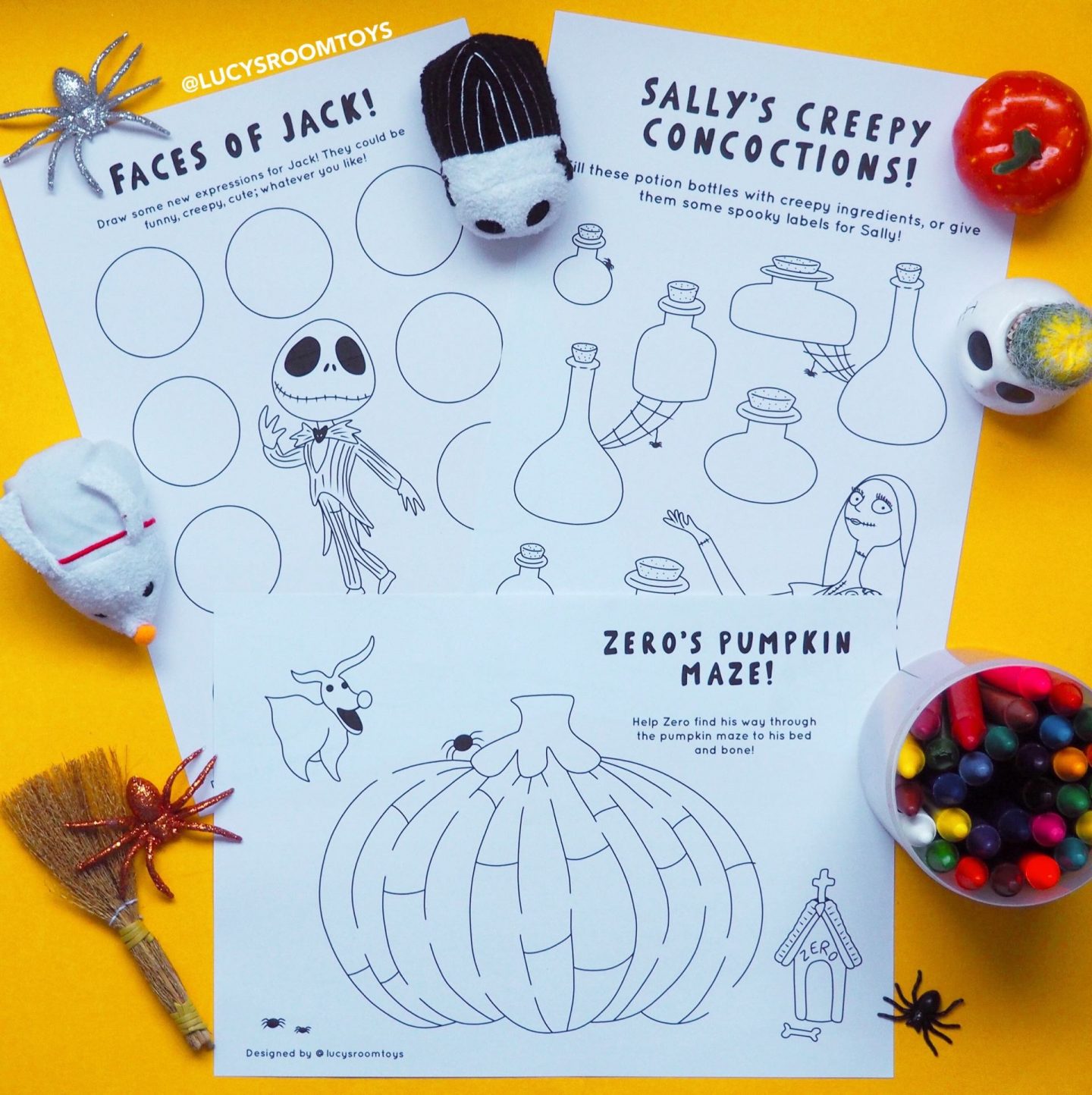 “Nightmare Before Christmas” Activity Sheets