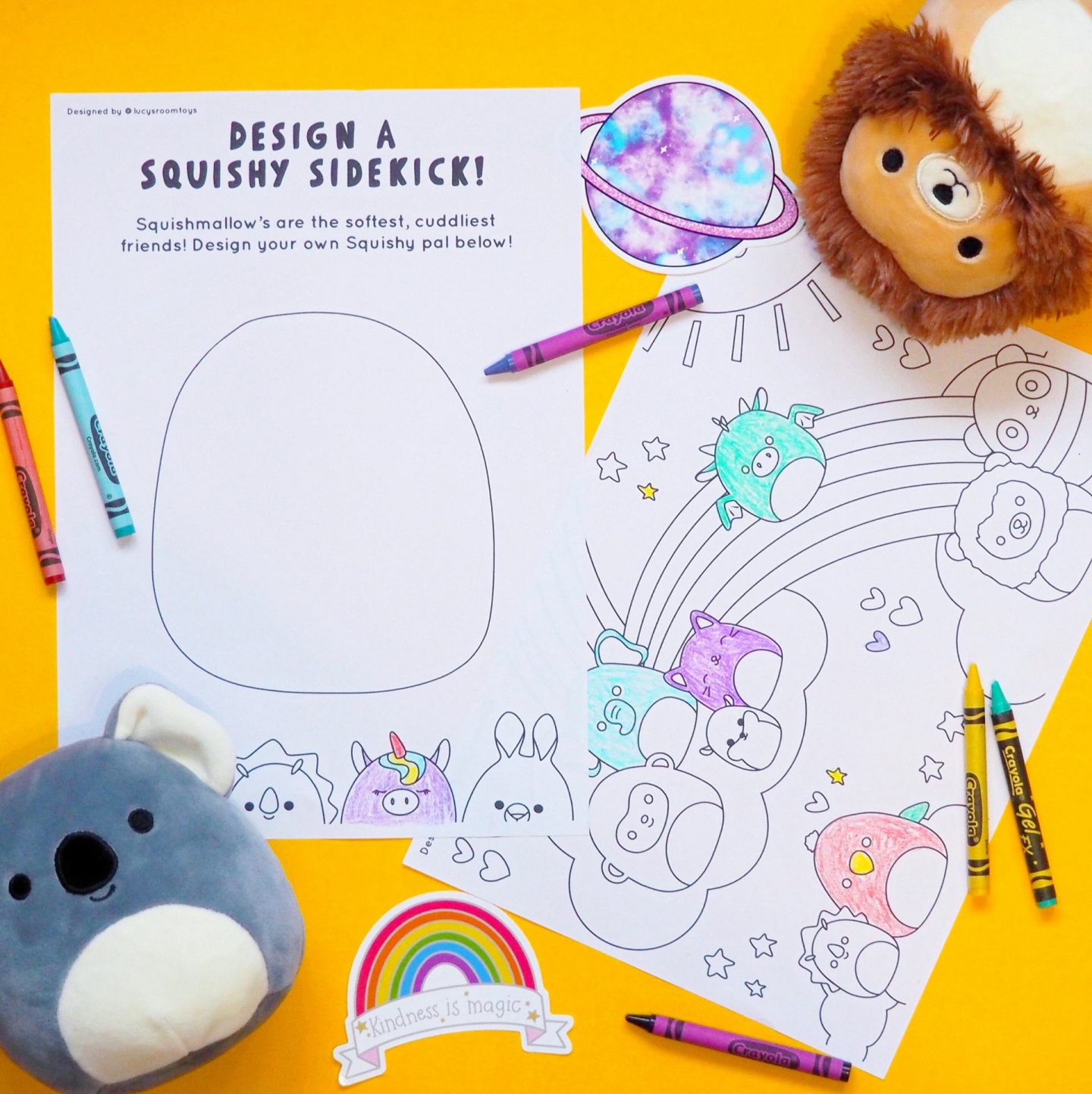 “Squishmallow” Colouring & Activity Pages